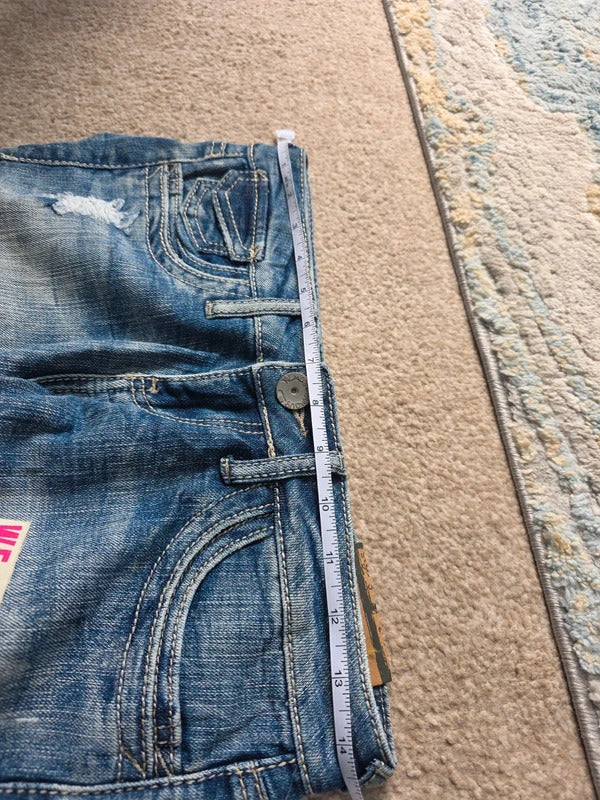 Almost Famous Ultra Low Rise Bootcut Vintage Y2K Jeans UK Size 4/6