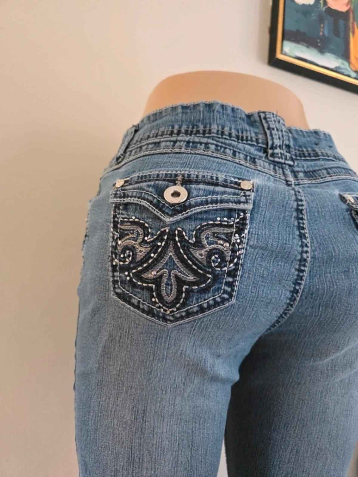 Roz & Ali Mid Rise Straight Vintage Y2K Jeans UK Size 12