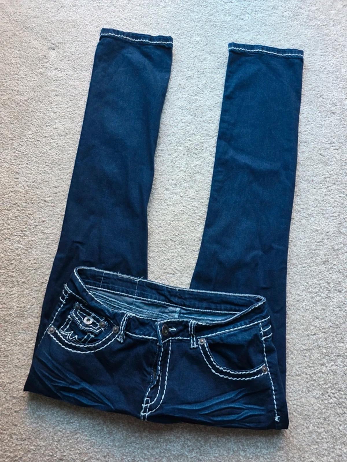 Y2K Fashion Denim Low Rise Slim Jeggings UK Size 12