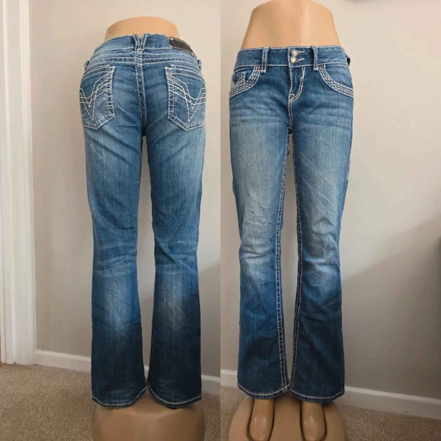 Vigoss Low Rise Bootcut Vintage Y2K Jeans UK Size 10