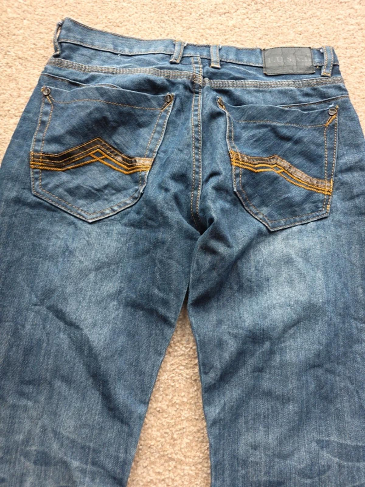 Vintage Y2K Fusai Mid Rise Slim Straight Jeans UK Size 10 Petite