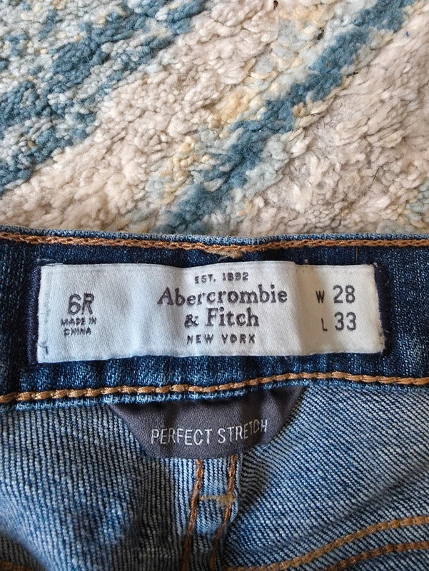 Abercrombie & Fitch Low Rise Bootcut Vintage Y2K Jeans UK Size 8 Tall