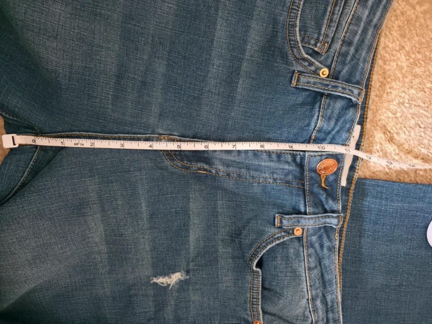 YMI High Rise Flared Vintage Y2K Jeans UK Size 8 Tall