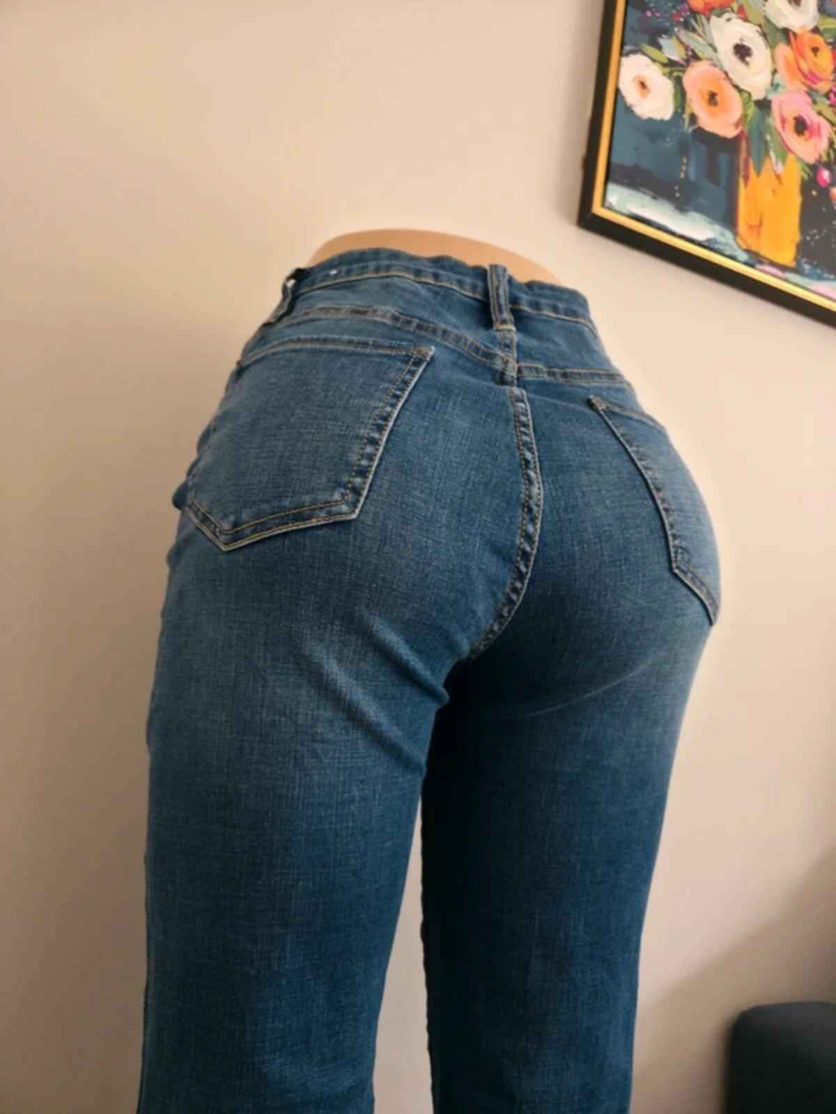 YMI High Rise Flared Vintage Y2K Jeans UK Size 8 Tall