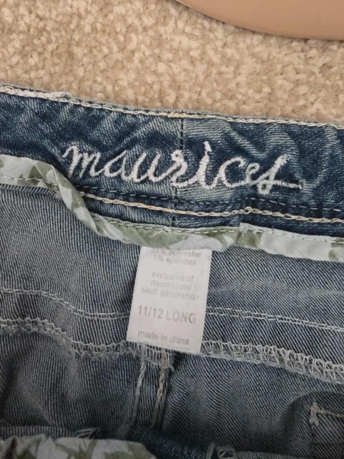 Maurices Mid Rise Baby Bootcut Vintage Y2K Jeans UK Size 14 Tall