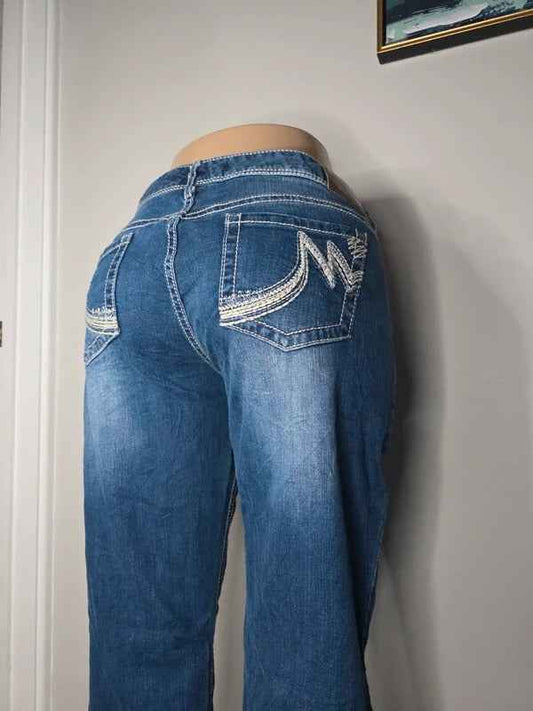 Maurices Mid Rise Bootcut Vintage Y2K Jeans UK Size 18 Tall