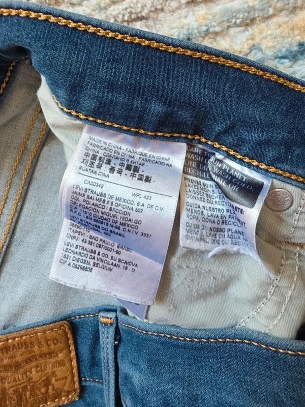 Levi's Vintage Y2K Mid Rise Slim Distressed Jeans UK Size 12