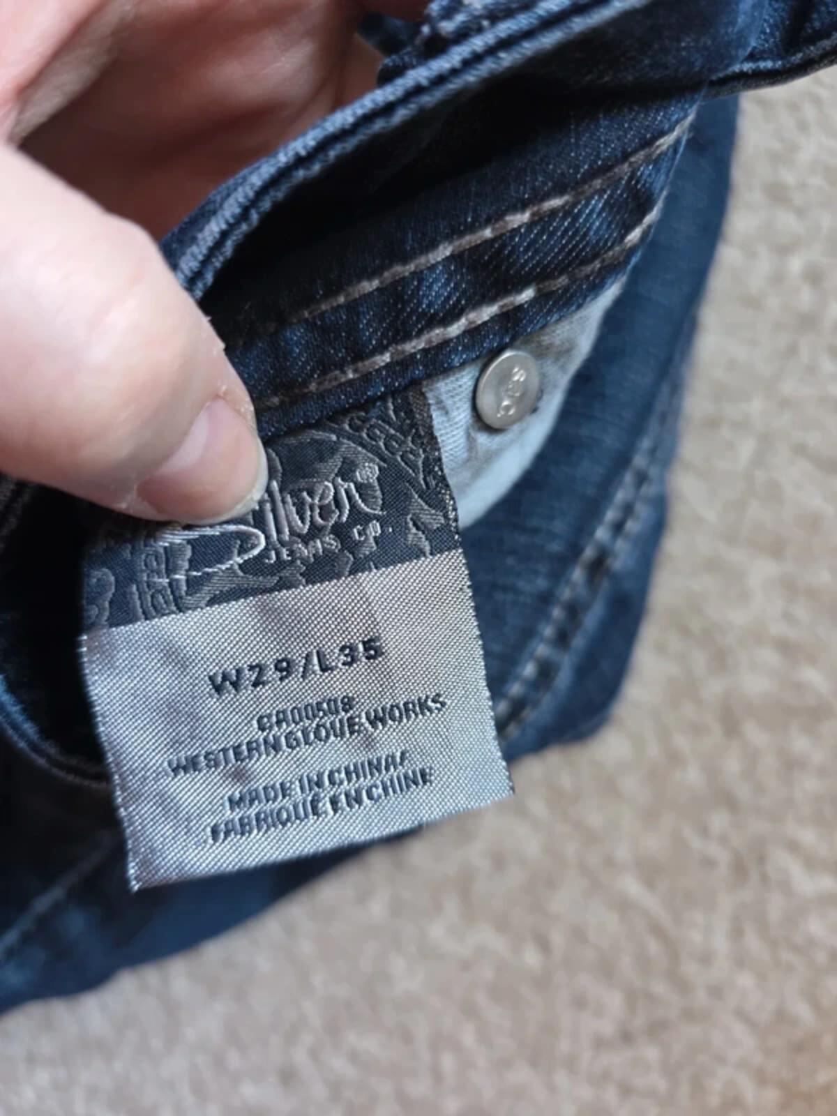 Vintage Y2K Silver Jeans Mid Rise Bootcut Jeans UK Size 12 Petite