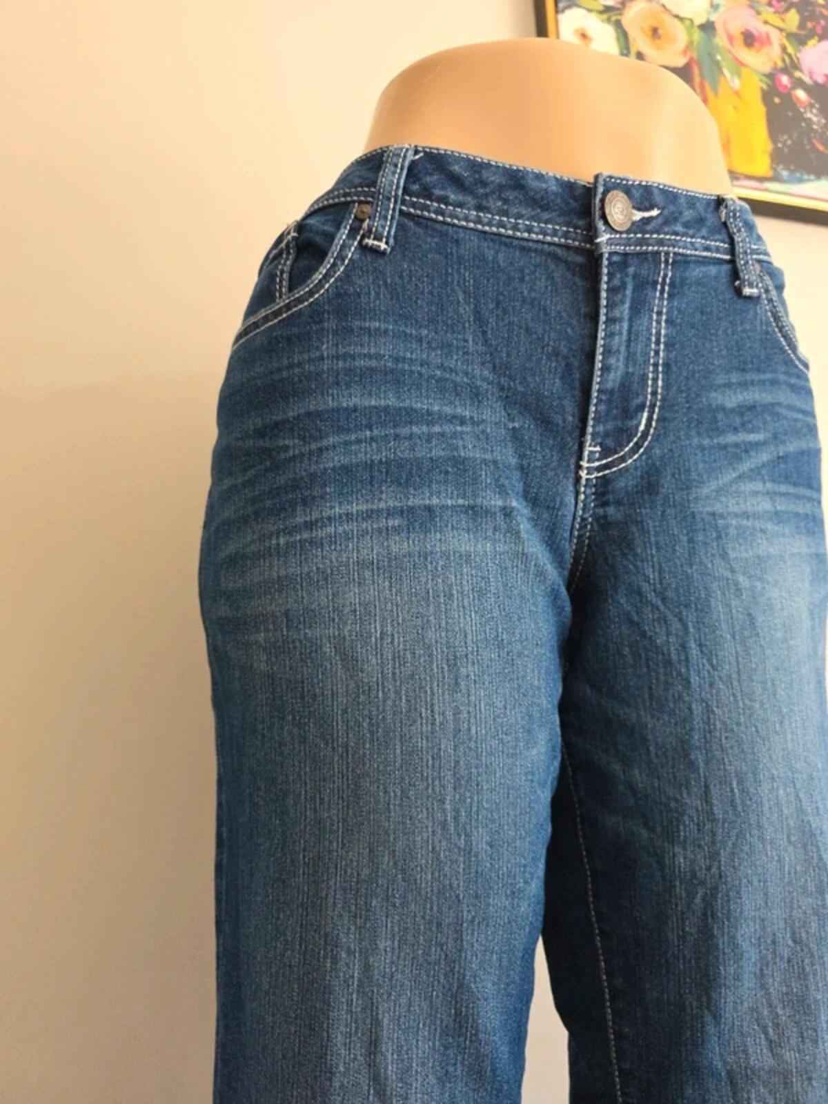 L.E.I Mid Rise Wide Leg Vintage Y2K Jeans UK Size 16 Petite