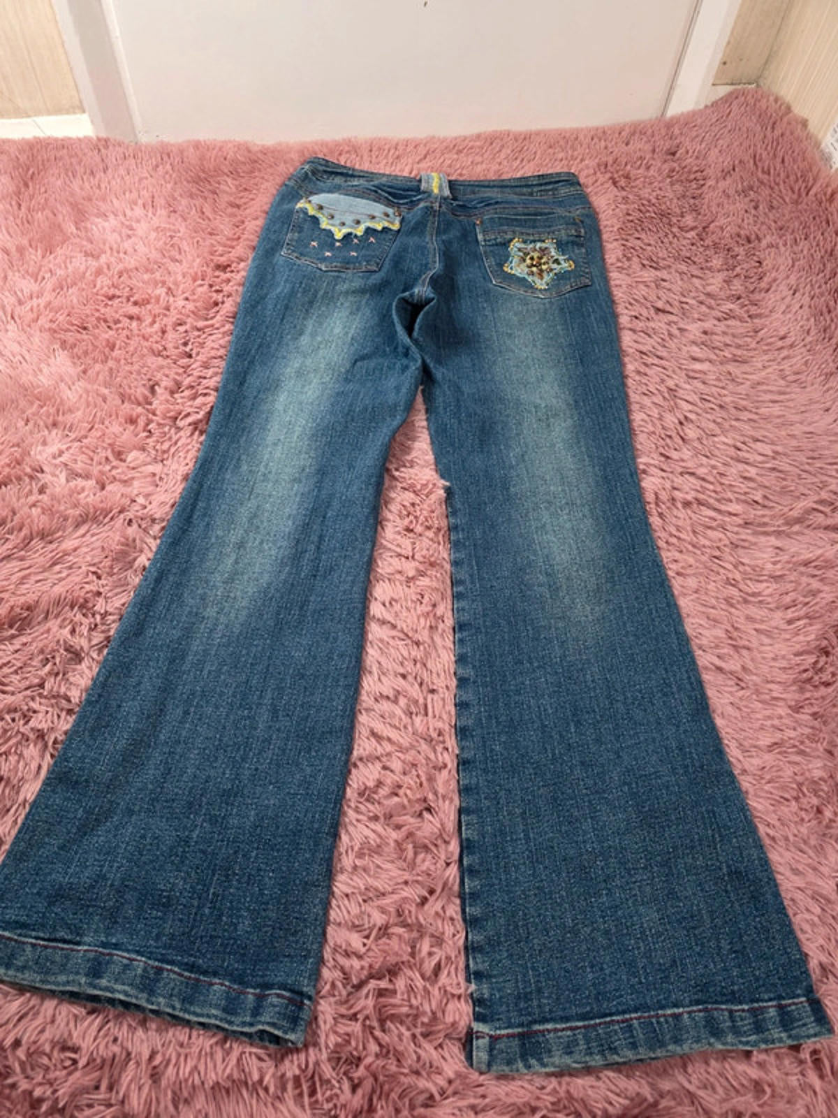 Very Unique Vintage Y2K MG Mid Rise Flared Jeans UK size 10