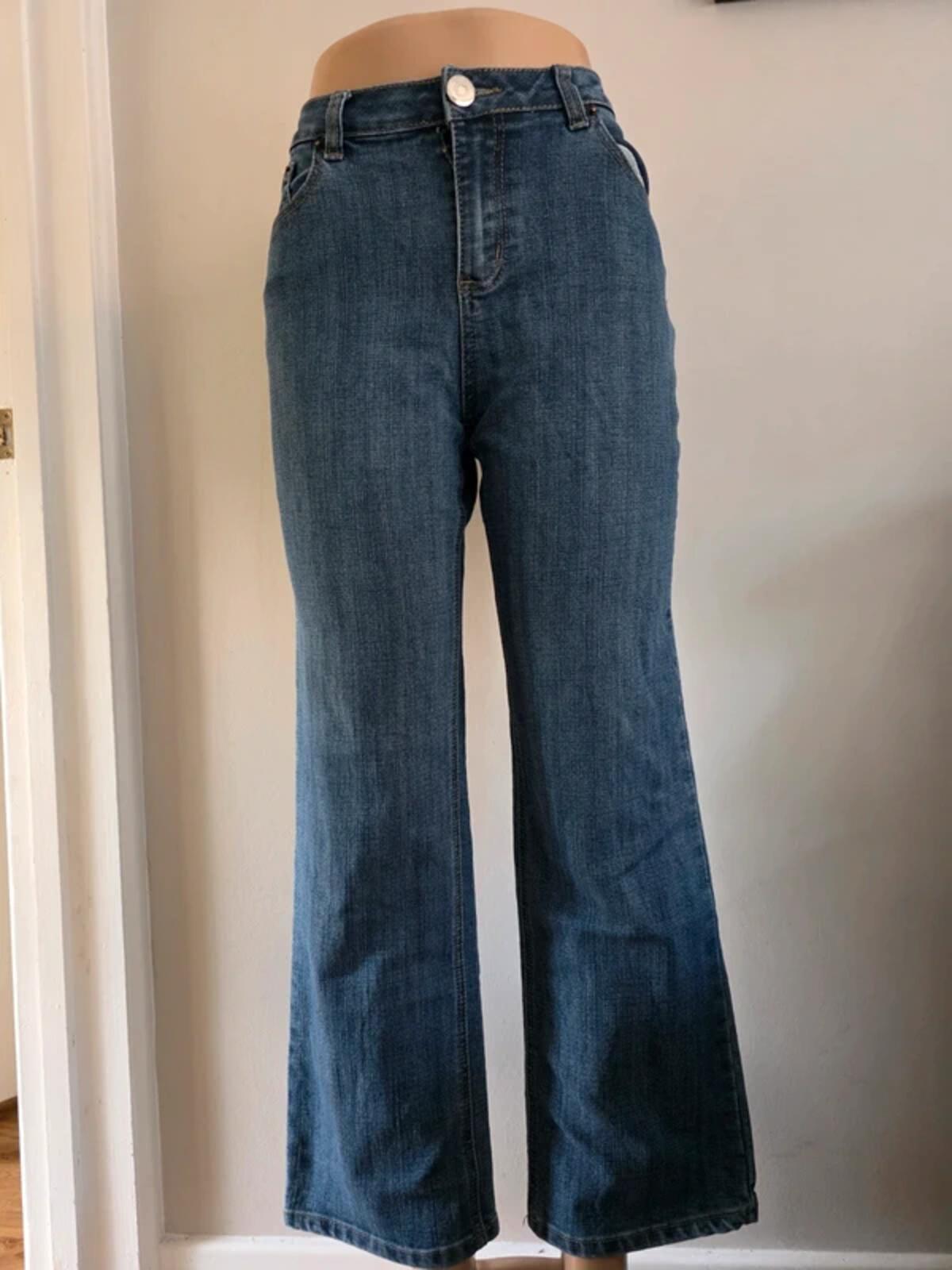 Dressbarn Petite Mid Rise Bootcut Jeans UK Size 12