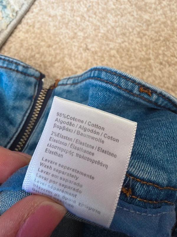 Scout Low Rise Mini Denim Skirt UK Size 12