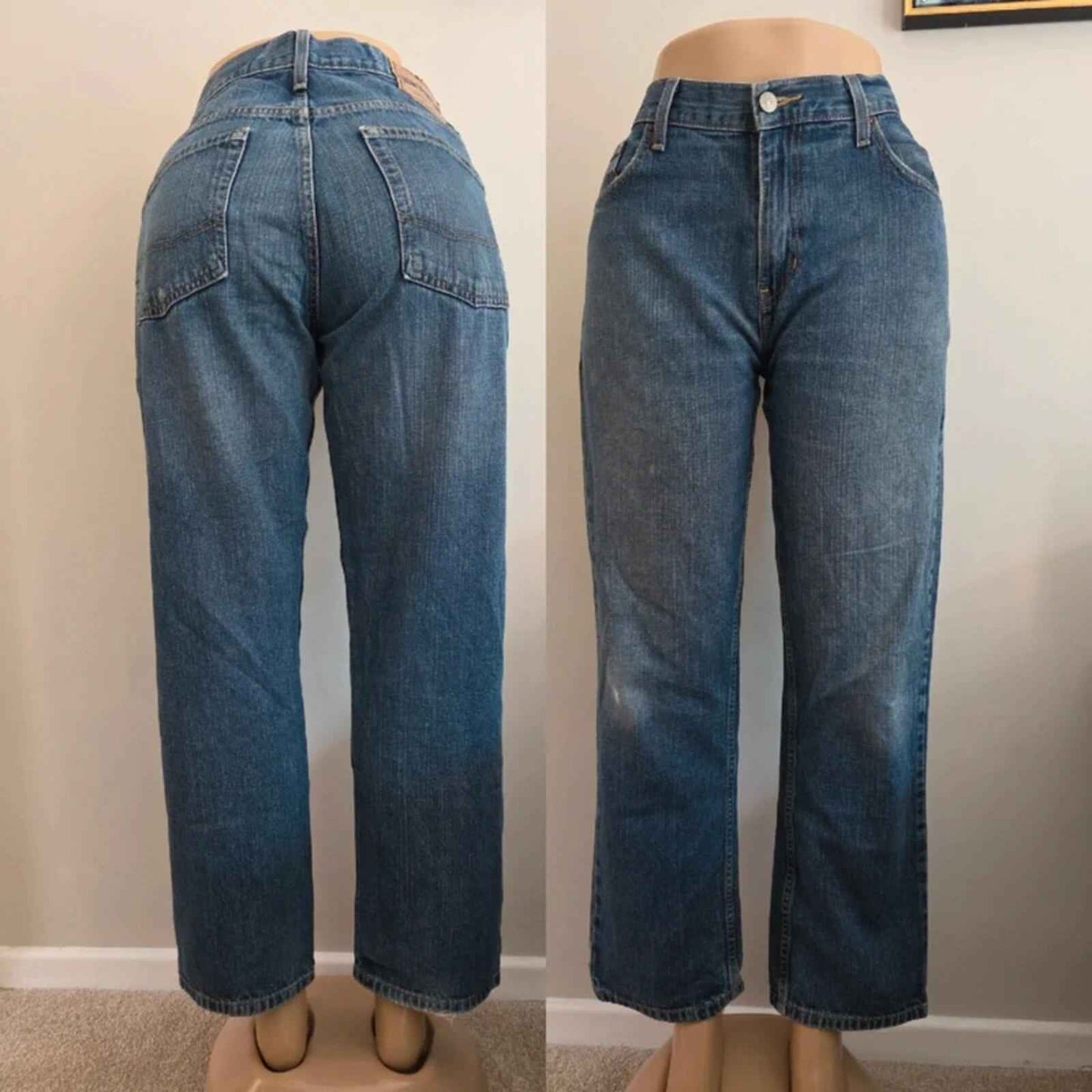 Tommy Hilfiger High Rise Straight Relaxed Vintage Y2K Jeans UK Size 16 Petite