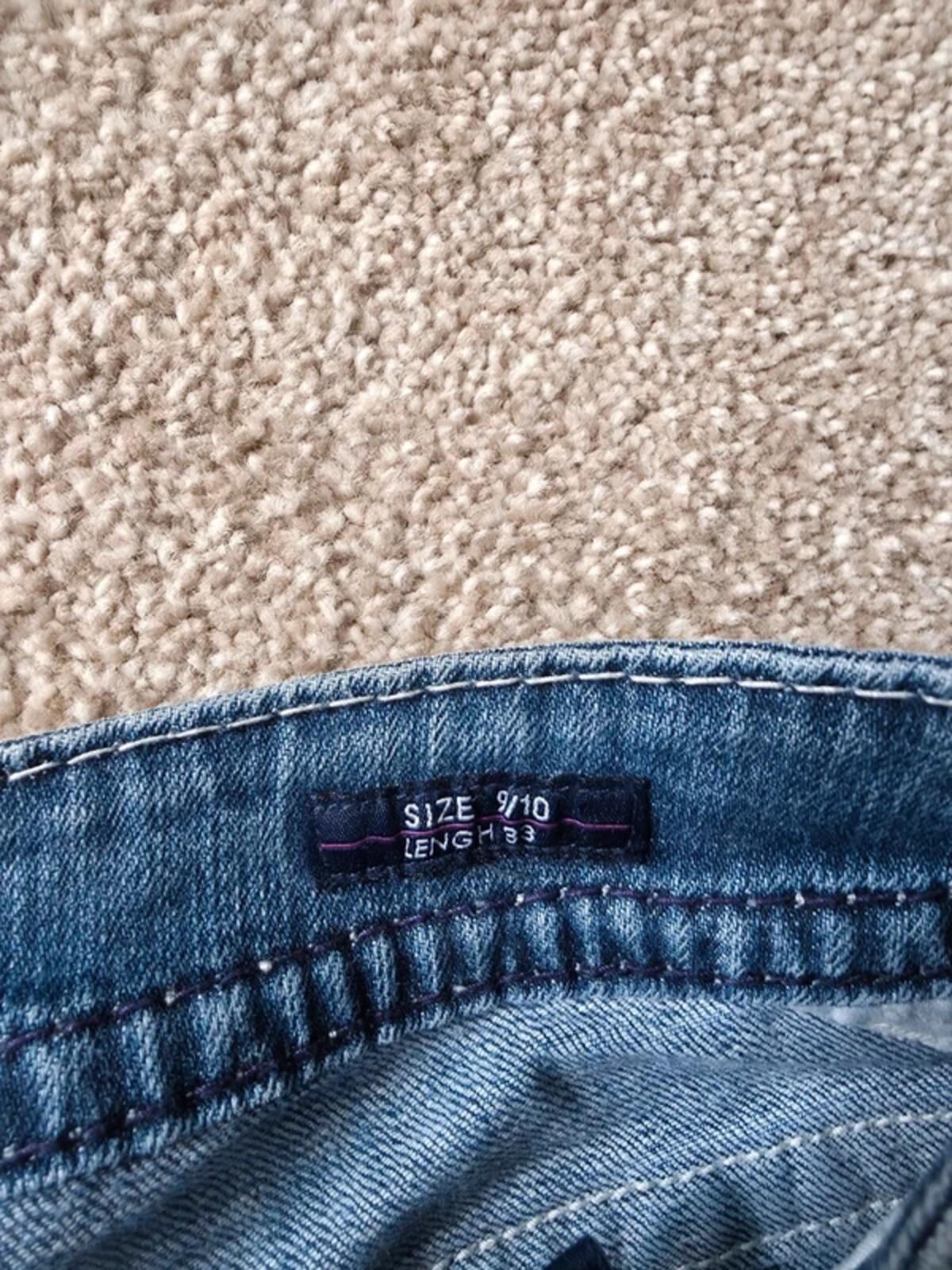 Vigoss Mid Rise Bling Bootcut Jeans UK Size 14 Tall
