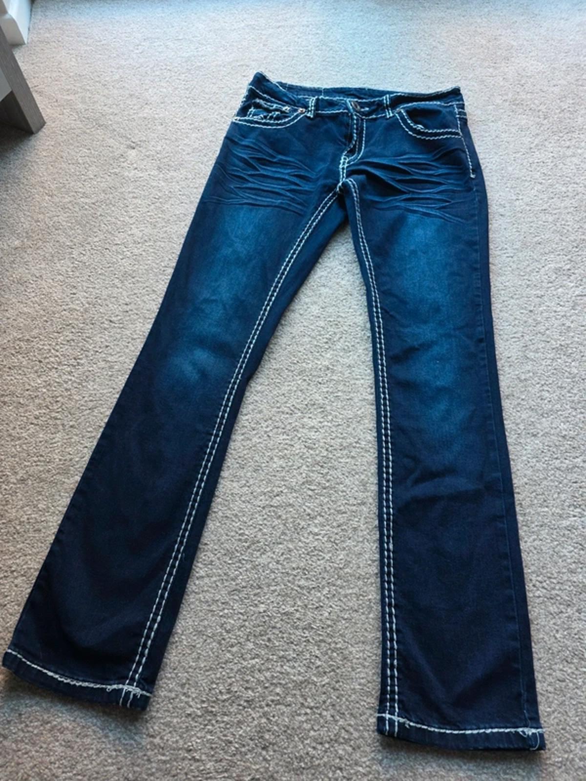 Y2K Fashion Denim Low Rise Slim Jeggings UK Size 12