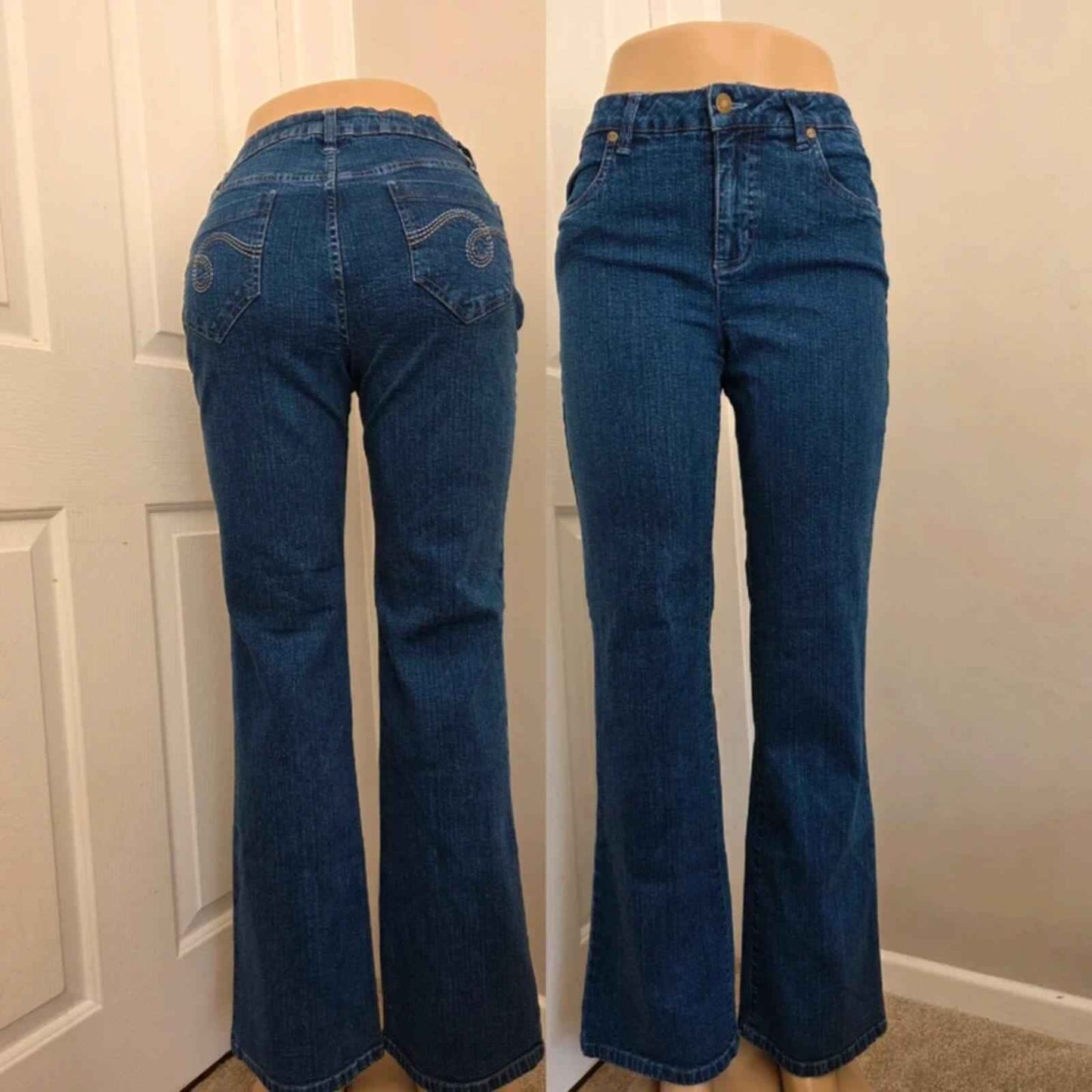 Kim Rogers Vintage Y2K Mid Rise Bootcut Jeans UK Size 8/10