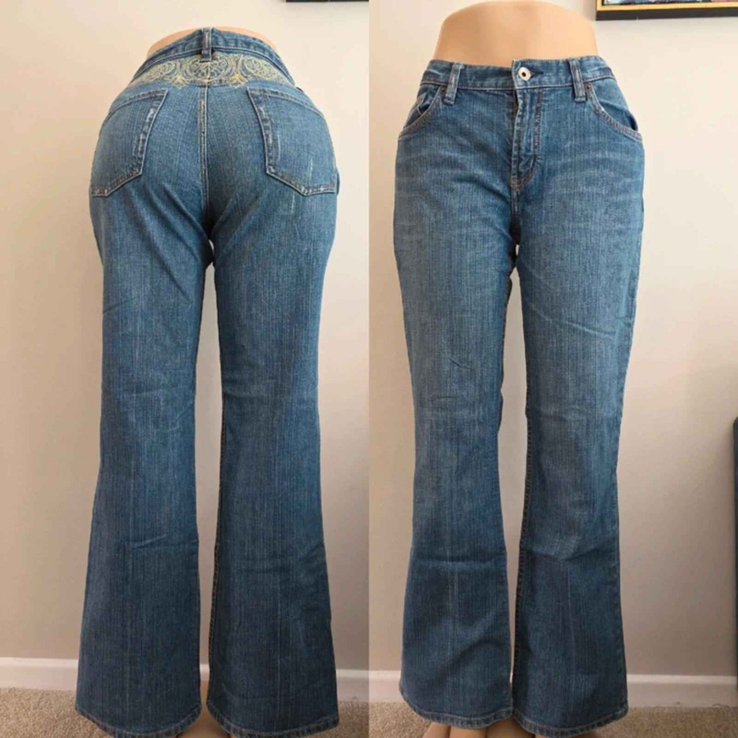 X2 Mid Rise Bootcut Vintage Y2K Jeans UK Size 14
