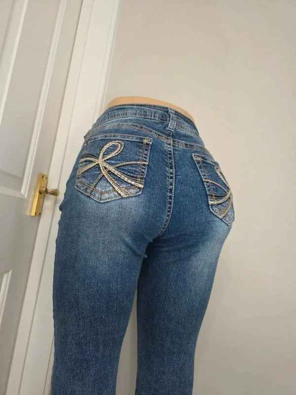 Wallflower Mid Rise Bootcut Vintage Y2K Jeans UK Size 12 Tall