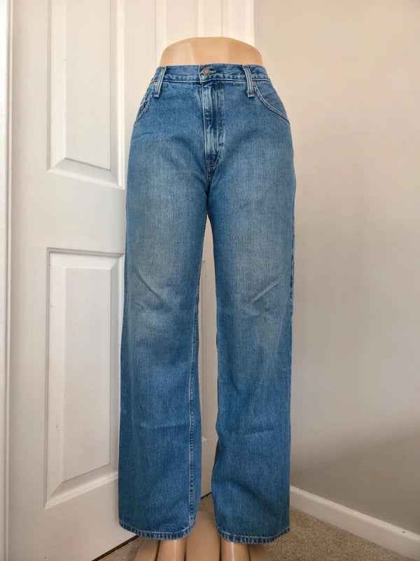 Arizona High Rise Baggy Straight Vintage Y2K Jeans UK Size 14