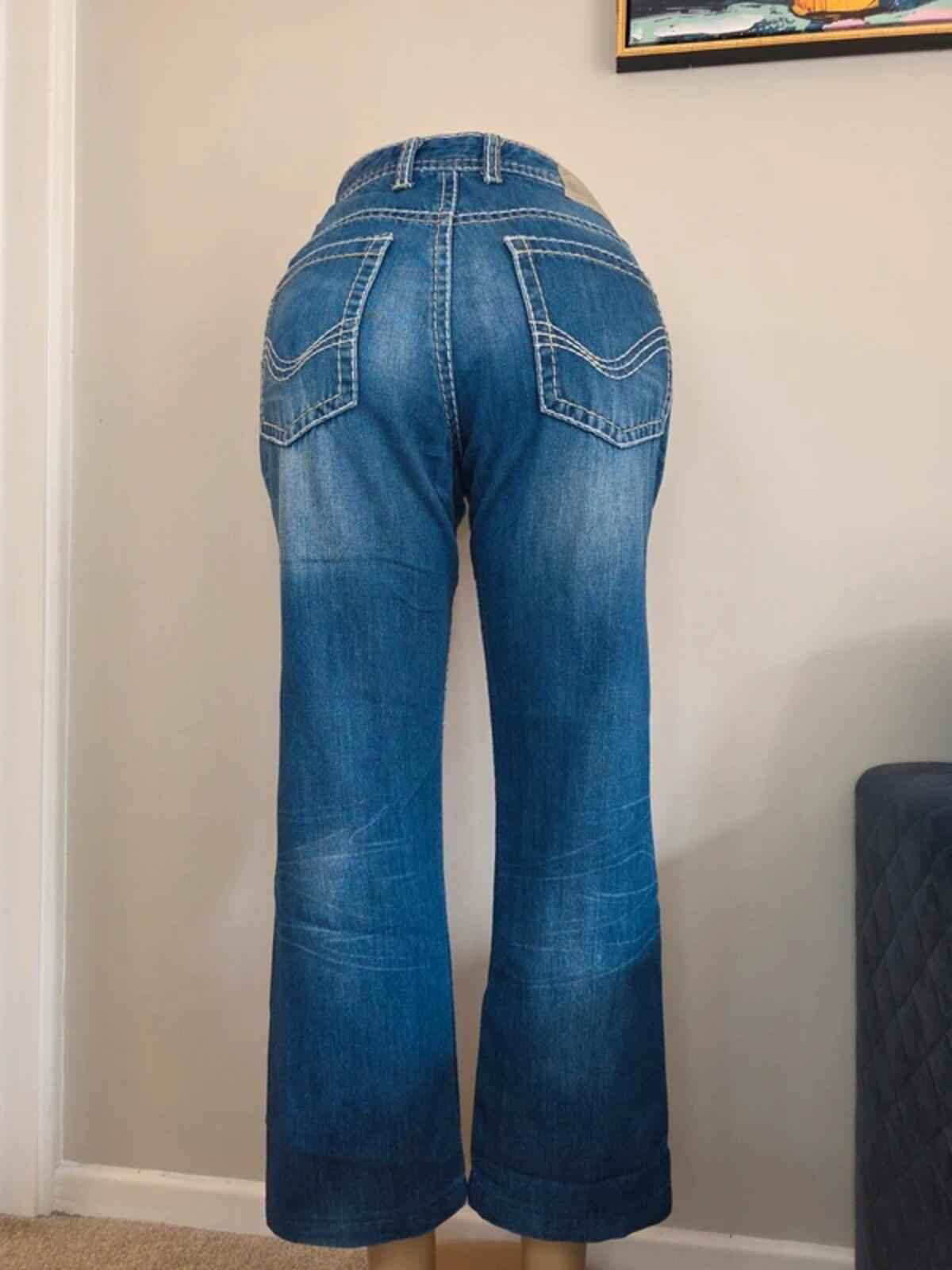Denim 1982 Vintage Y2K High Rise Straight Leg Jeans UK Size 14 Petite
