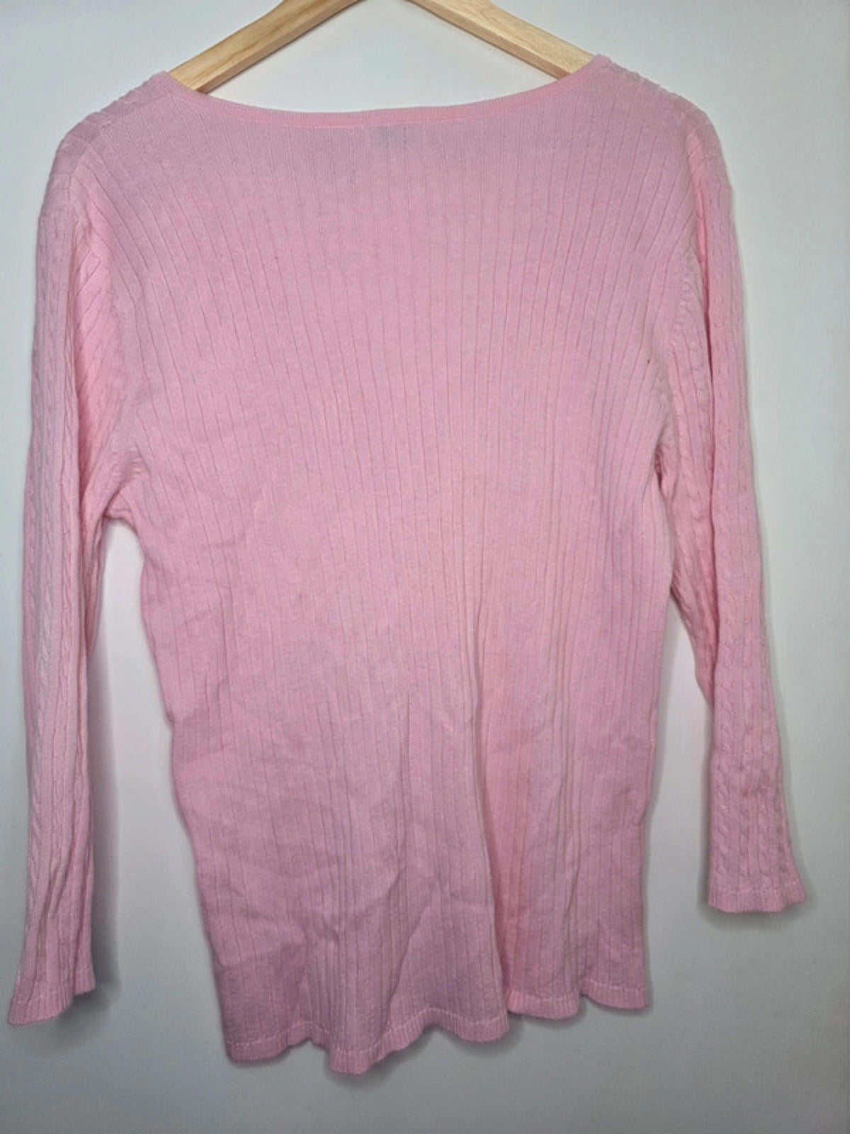 Vintage Y2K Classic Elements Ribbed V Neck Jumper UK size 14