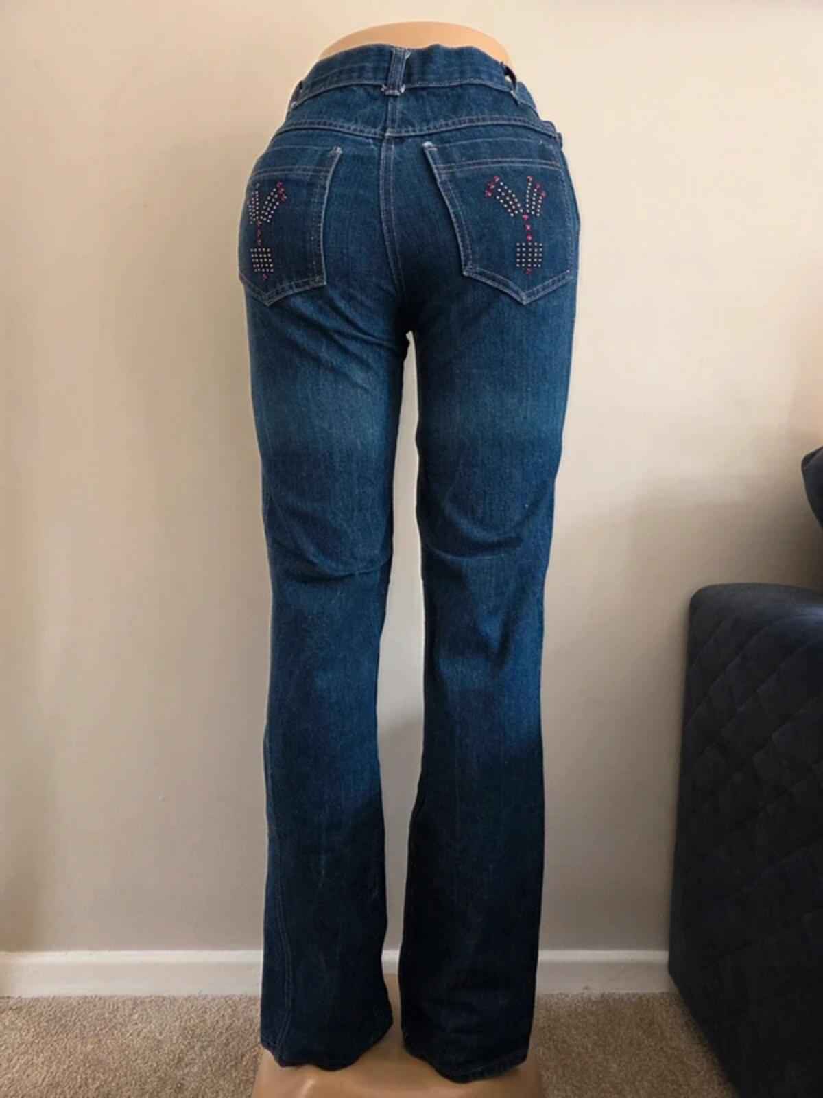 Vintage Y2K Mid Rise Bootcut Jeans UK Size 4/6 Tall