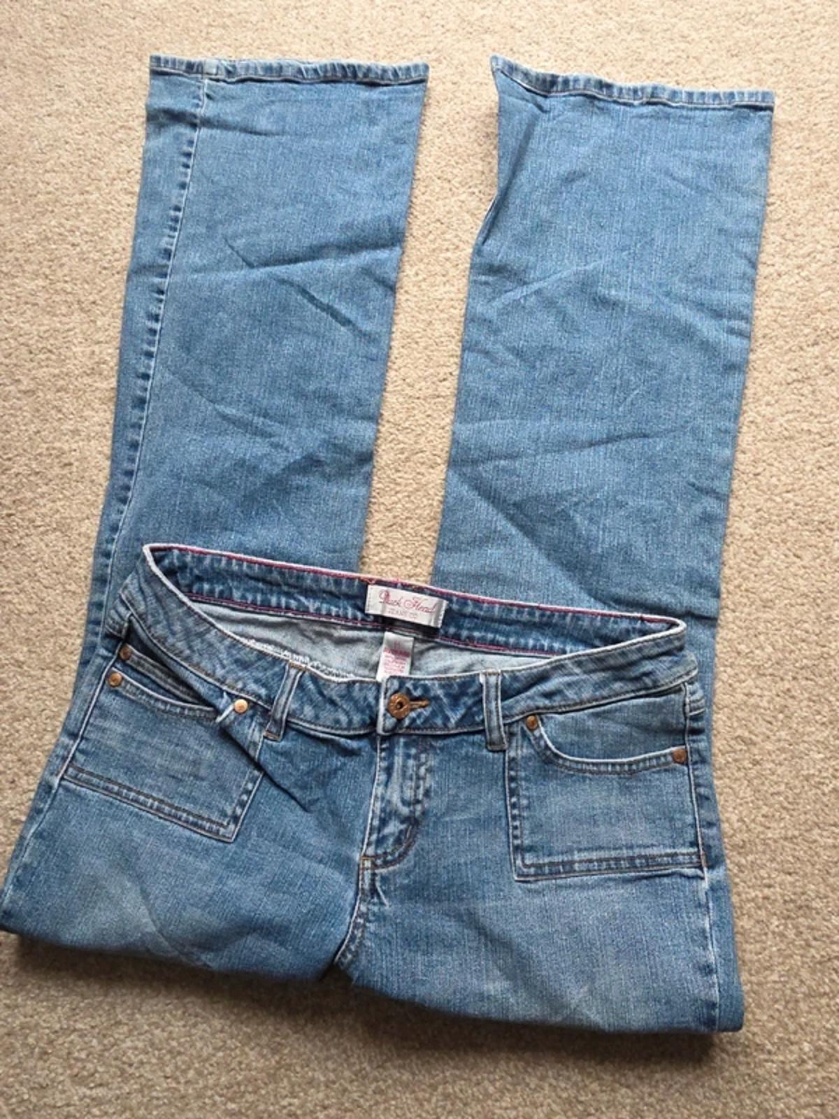 Vintage Y2K Duck Head Low Rise Bootcut Jeans UK Size 12