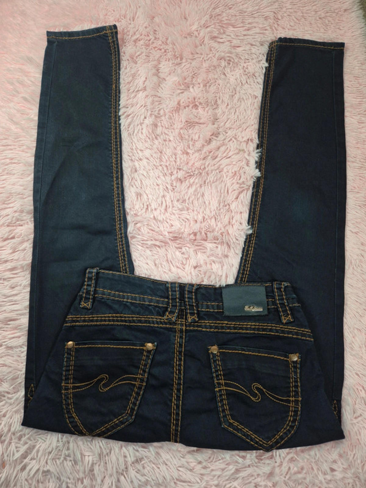 Vintage Y2K Blue Monkey BM Denim Mid Rise Straight Leg Jeans UK size 10