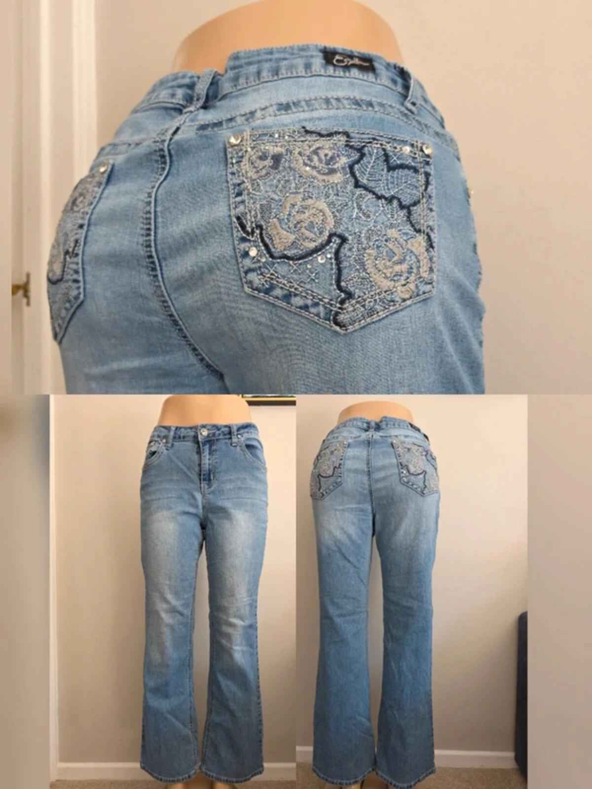 Earl Petite Mid Rise Bootcut Vintage Y2K Jeans UK Size 12