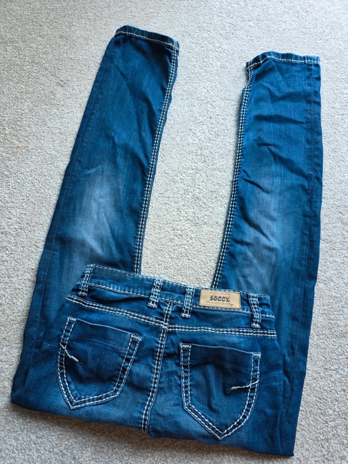 Vintage Y2K Soccx Super Low Rise Bootcut Jeans UK Size 8
