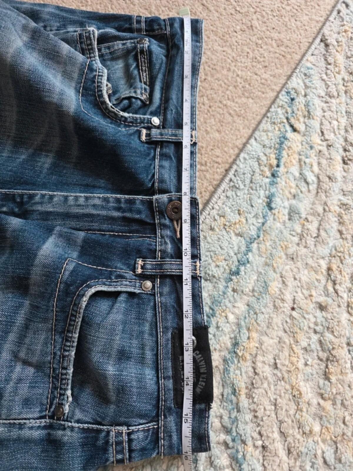 Calvin Klein Mid Rise Relaxed Wide Leg Jeans UK Size 10 Petite