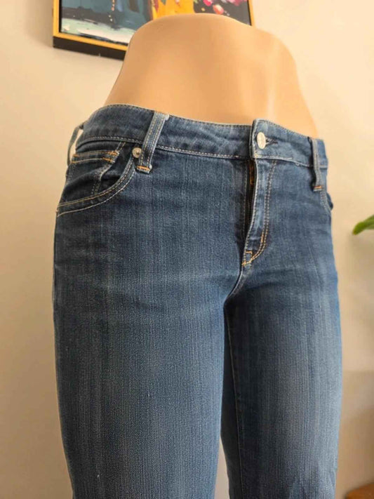 Vintage Y2K G.U. Mid Rise Cropped Jeans UK Size 8 tall