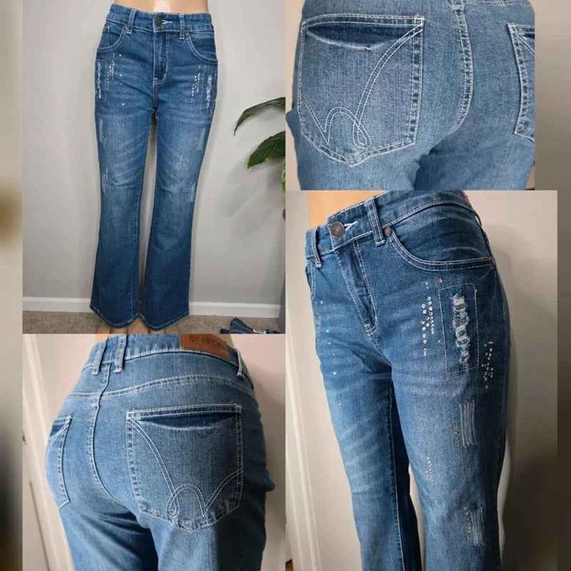 Vintage Y2K Sheego Mid Rise Bootcut Jeans UK Size 12
