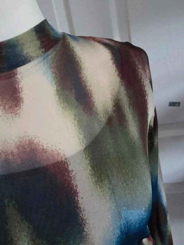 Janina Abstract Mesh Layered Top UK Size 6