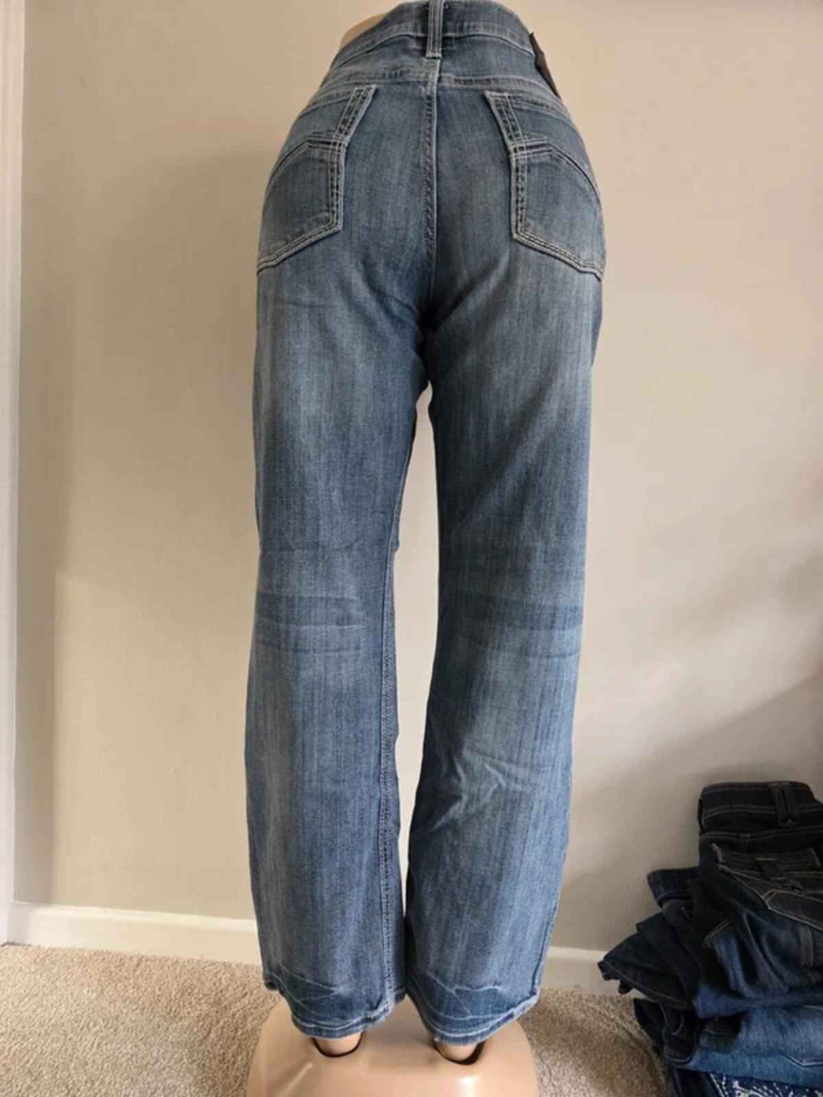 Vintage Y2K Rock & Republic High Rise Relaxed Straight Jeans UK Size 16