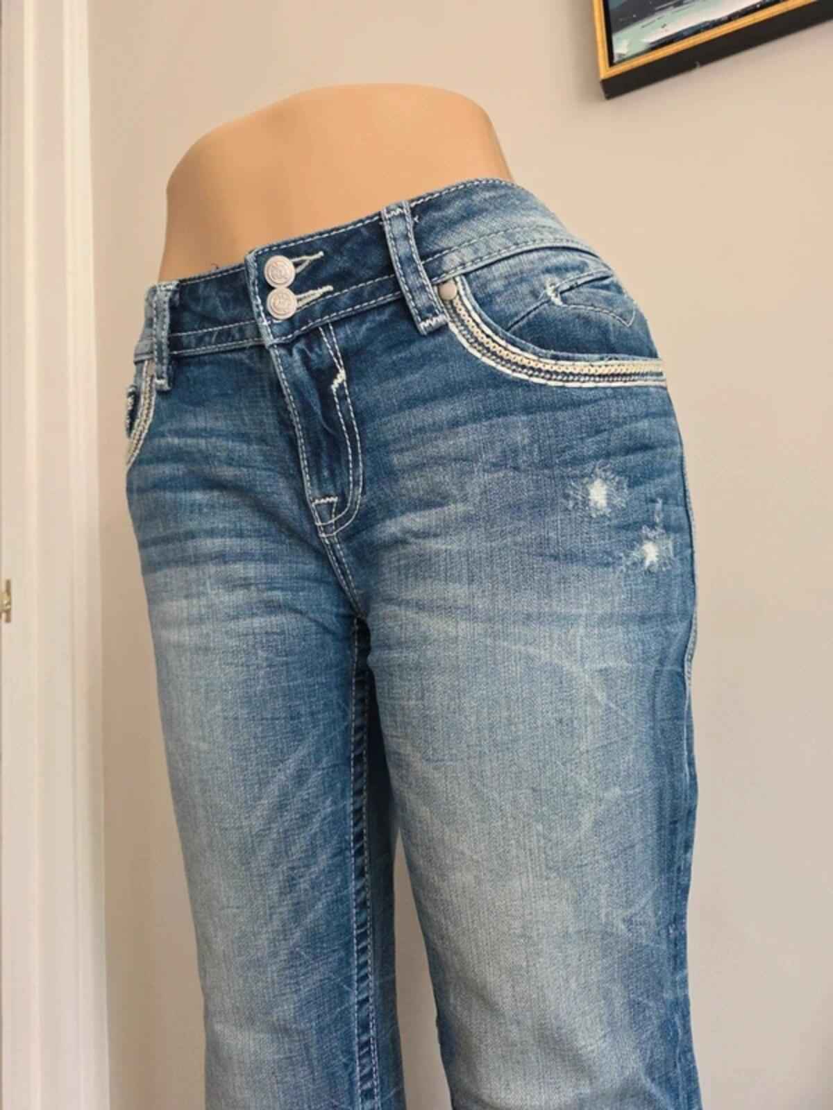 Vigoss Mid Rise Capri Vintage Y2K Jeans UK Size 14/16