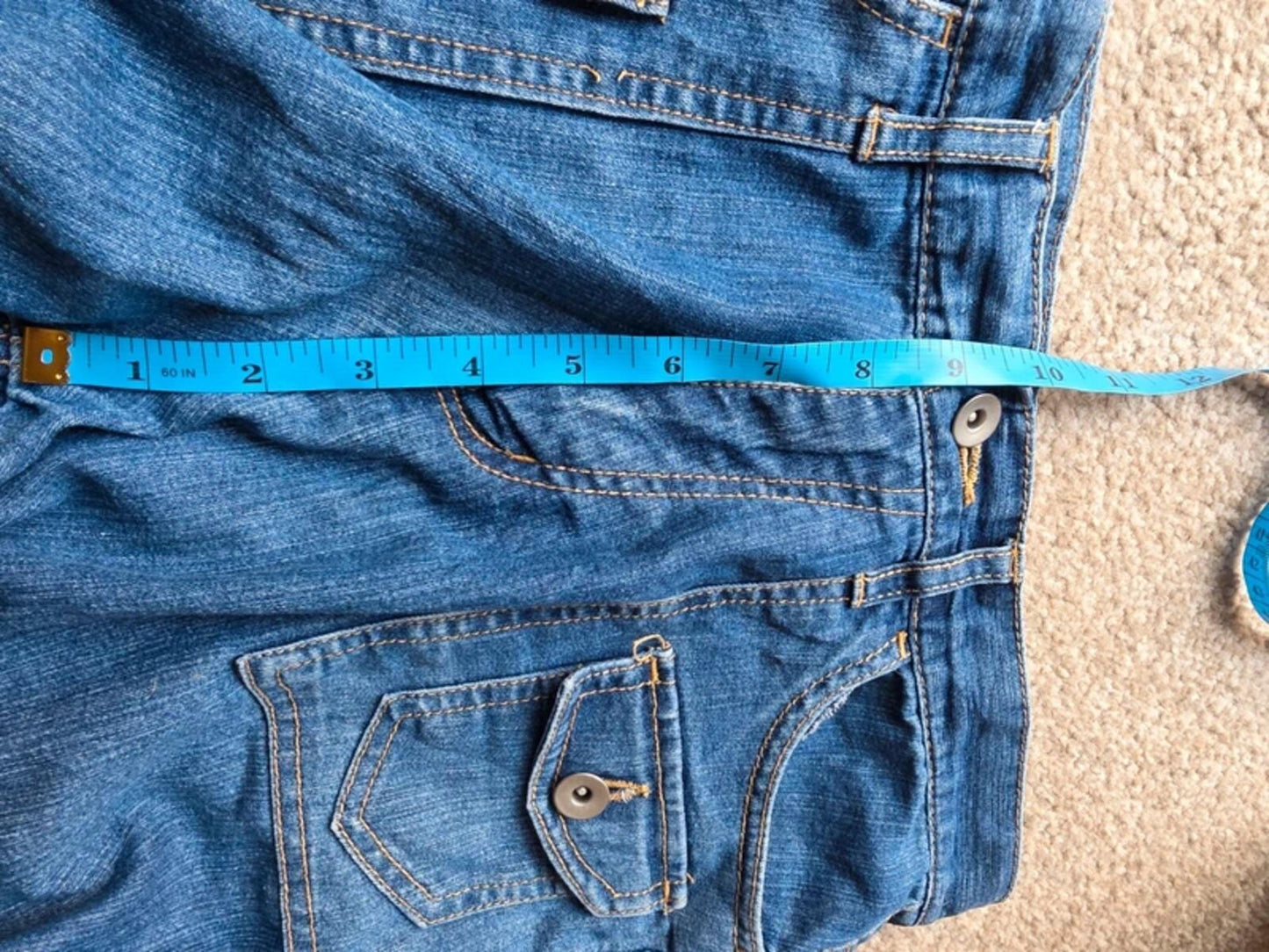 Vintage Y2K Mid Rise Flared Jeans UK Size 8 Petite