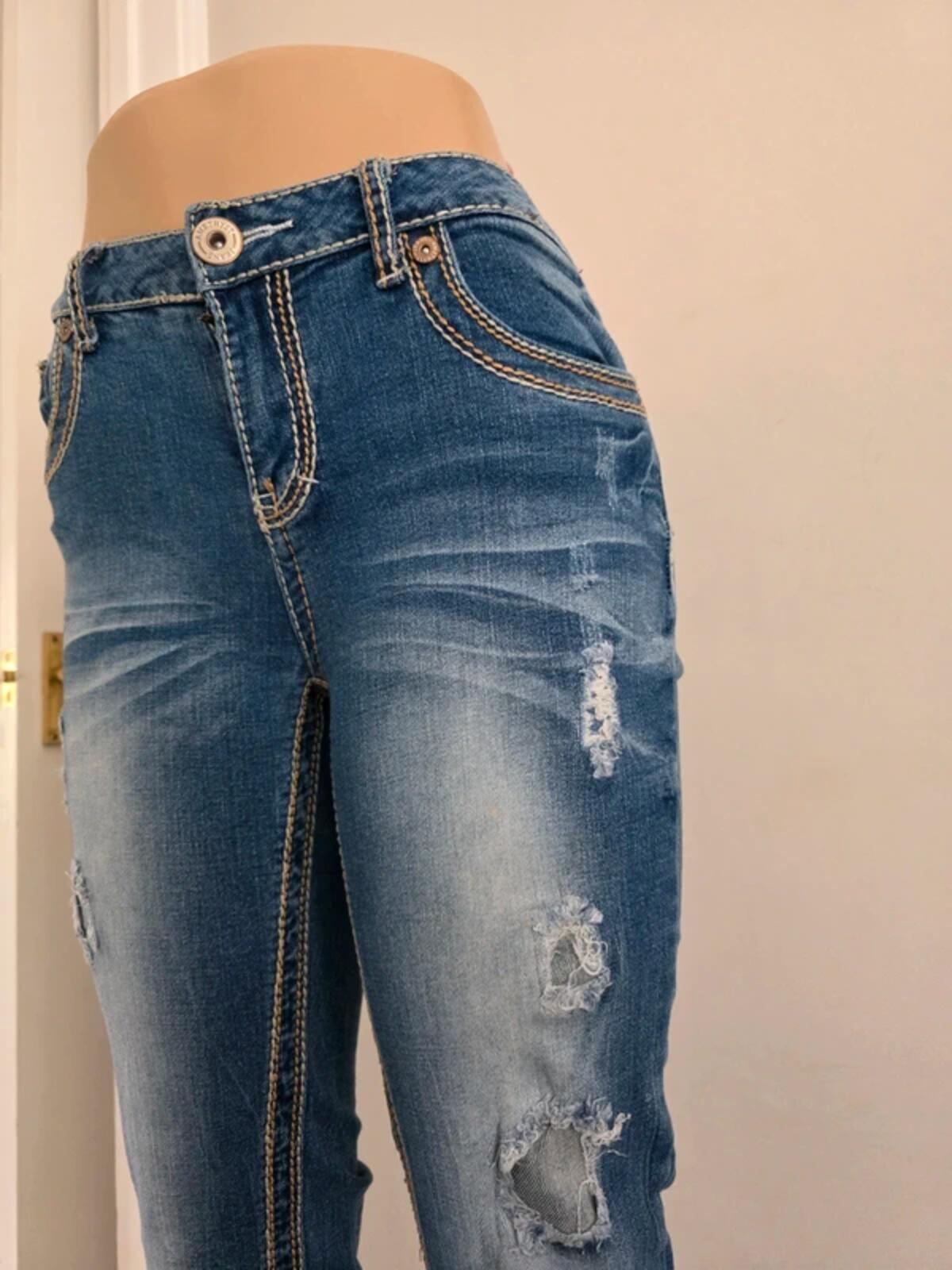 Vintage Y2K Amethyst Mid Rise Bootcut Jeans UK Size 14