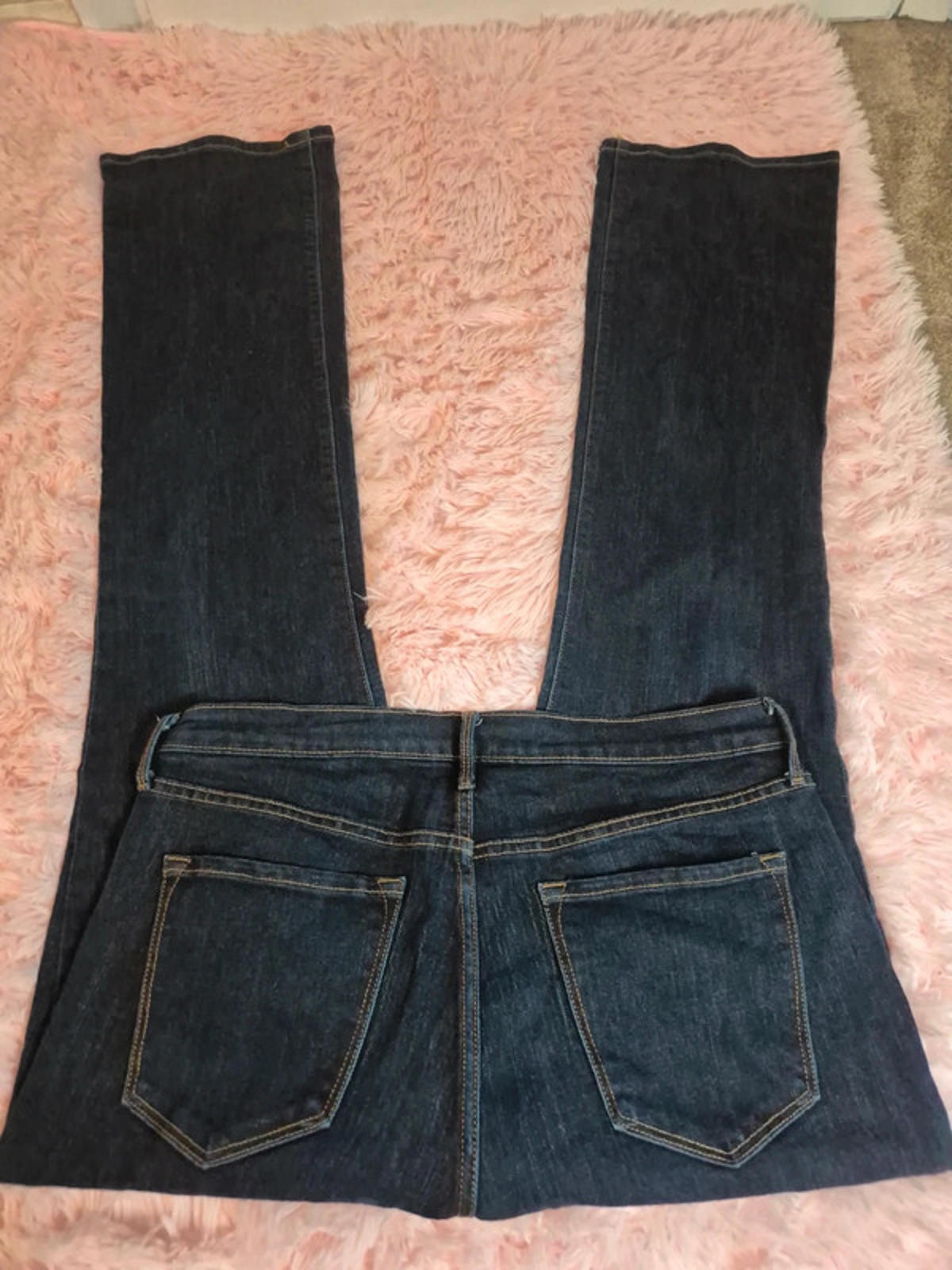 Vintage Y2K Old Navy Curvy Bootcut Jeans Mid Rise UK 14 Tall