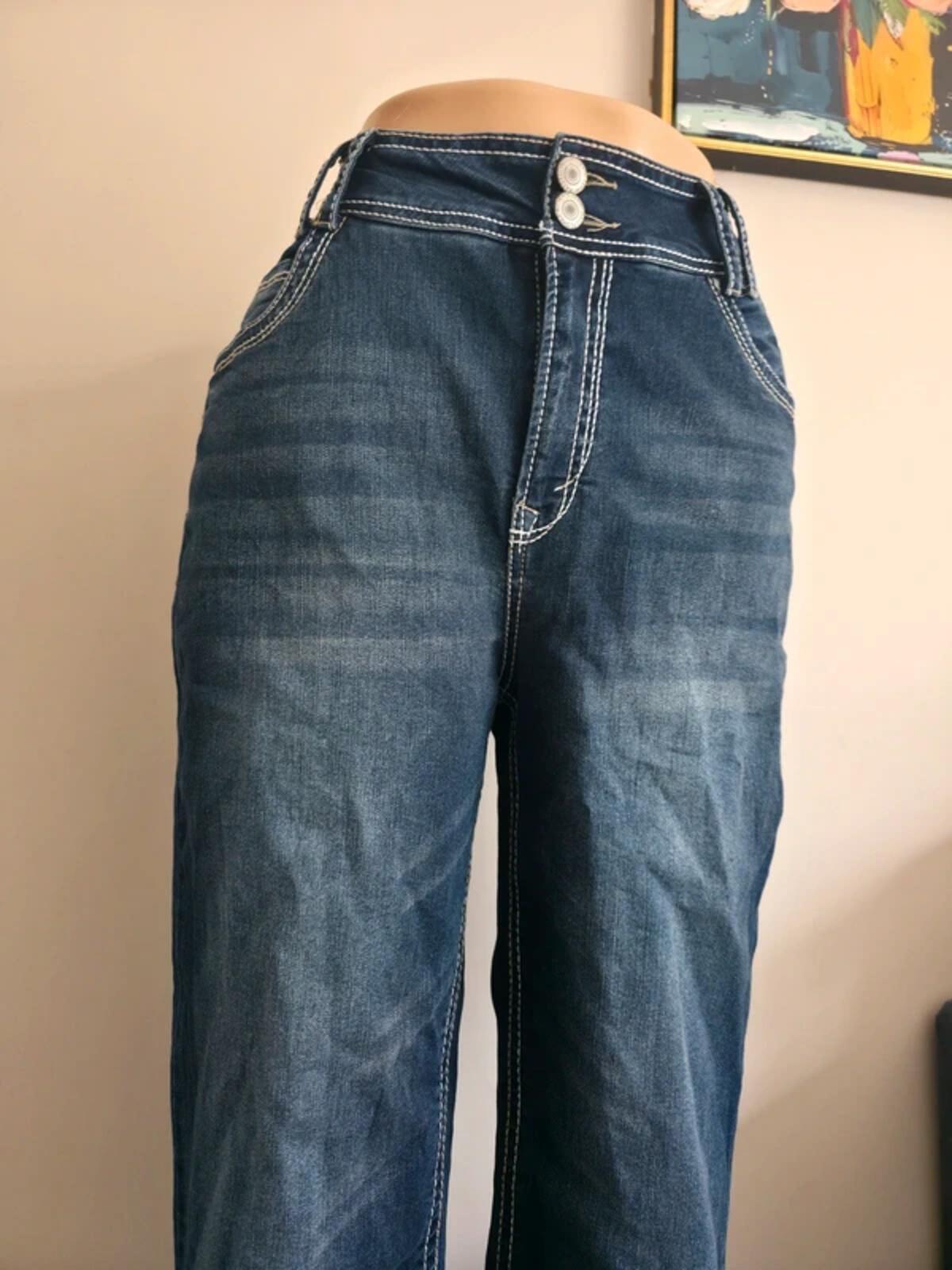 Wallflower Vintage Y2K High Rise Relaxed Bootcut Jeans UK Size 18 Petite