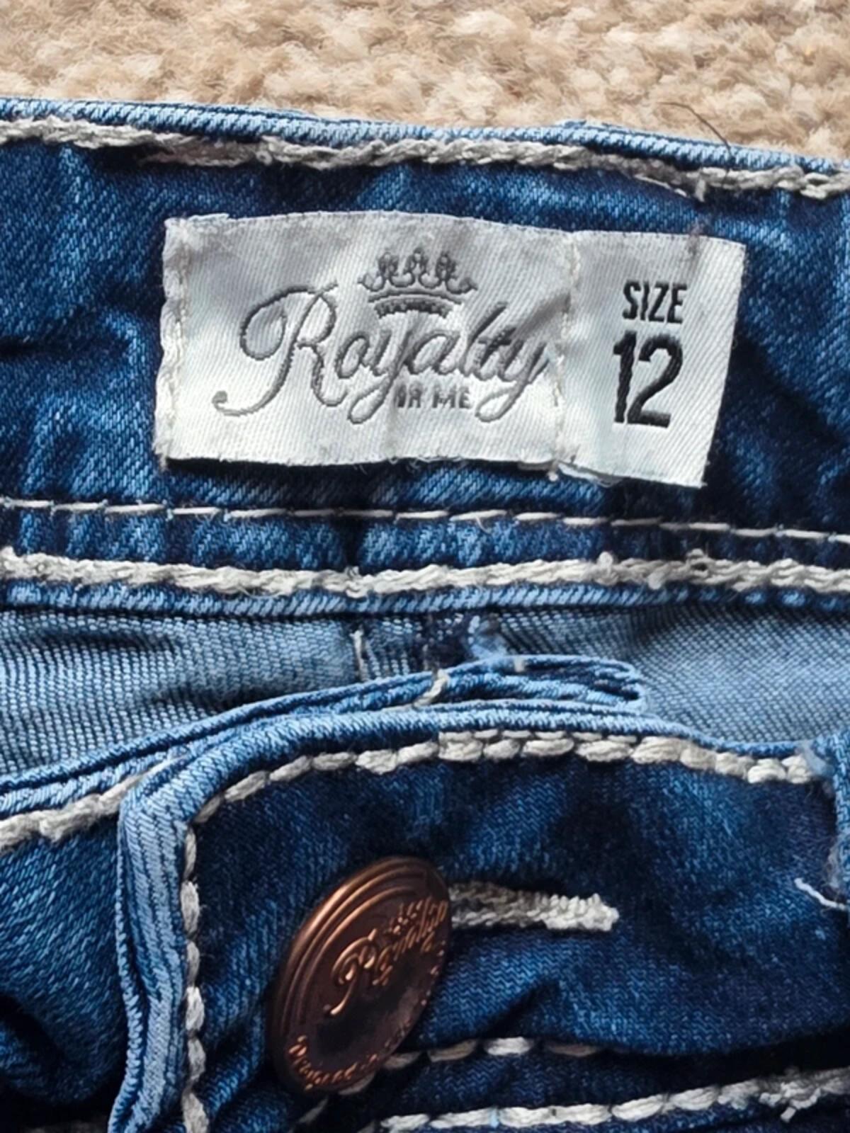 Vintage Y2K Royalty Mid Rise Cropped Jeans UK Size 12/14
