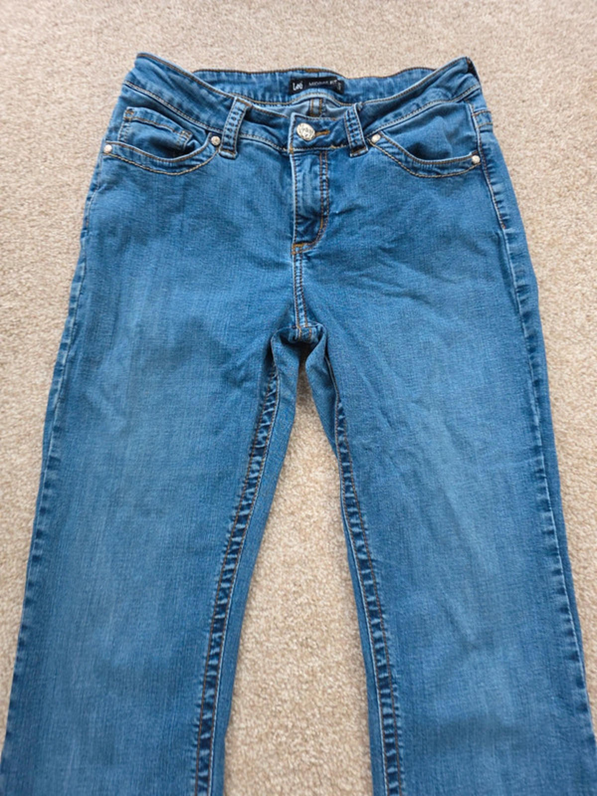 Vintage Y2K Lee Mid Rise Bootcut Jeans UK Size 10 Petite