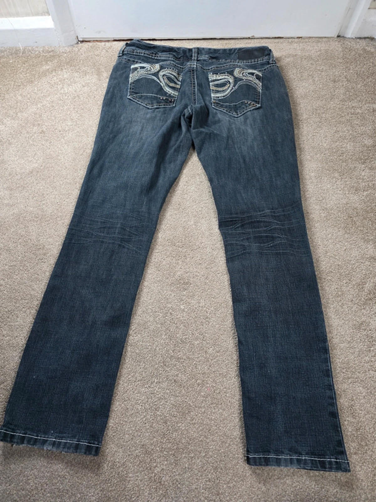 Vintage Y2K Twentyone Black Low Rise Skinny Jeans UK Size 14