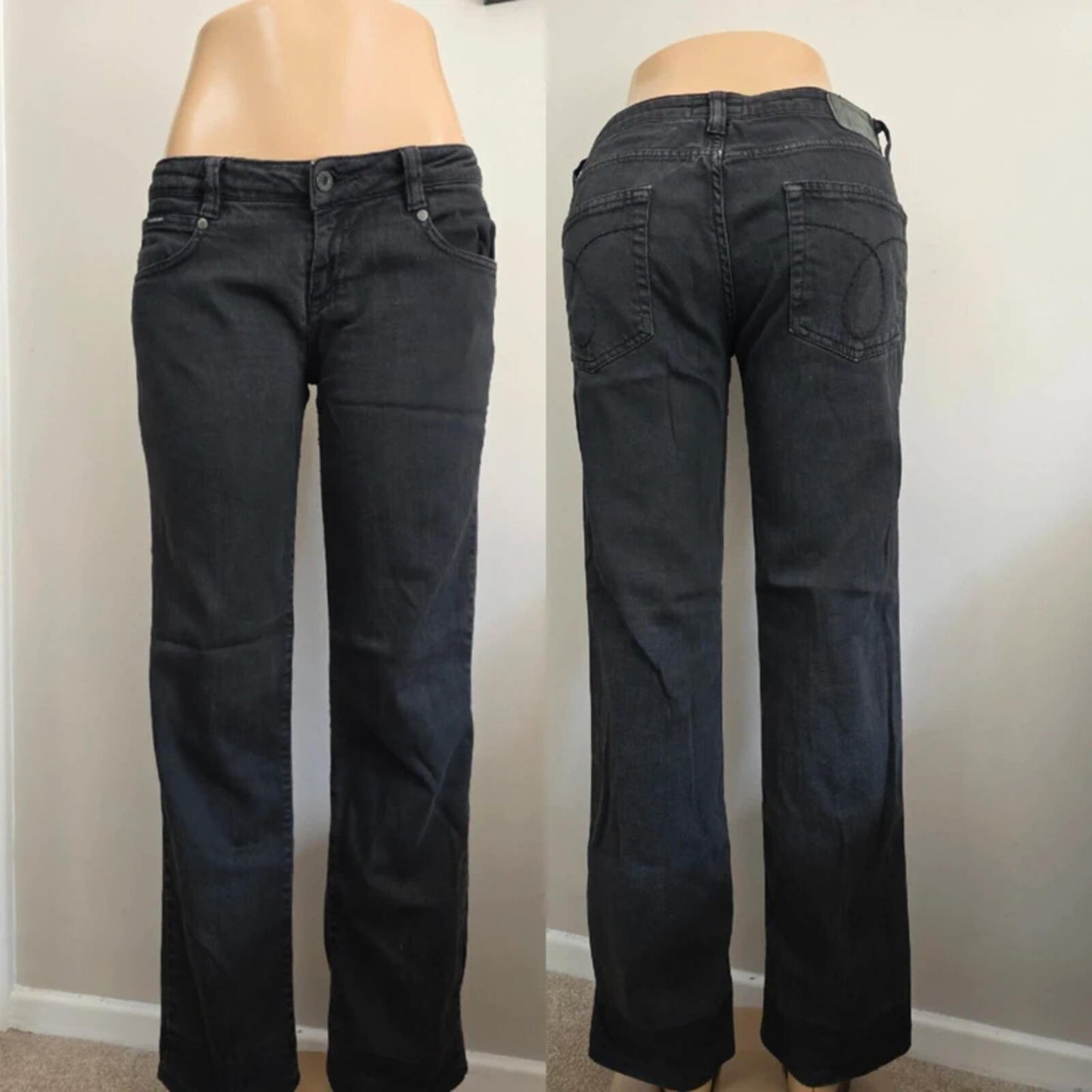 Calvin Klein Low Rise Straight Vintage Y2K Jeans UK Size 10