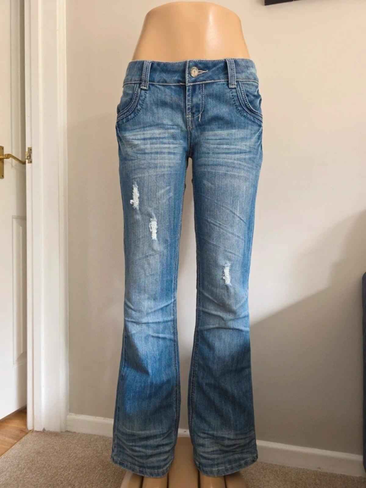 Almost Famous Low Rise Bootcut Vintage Y2K Jeans UK Size 8/10