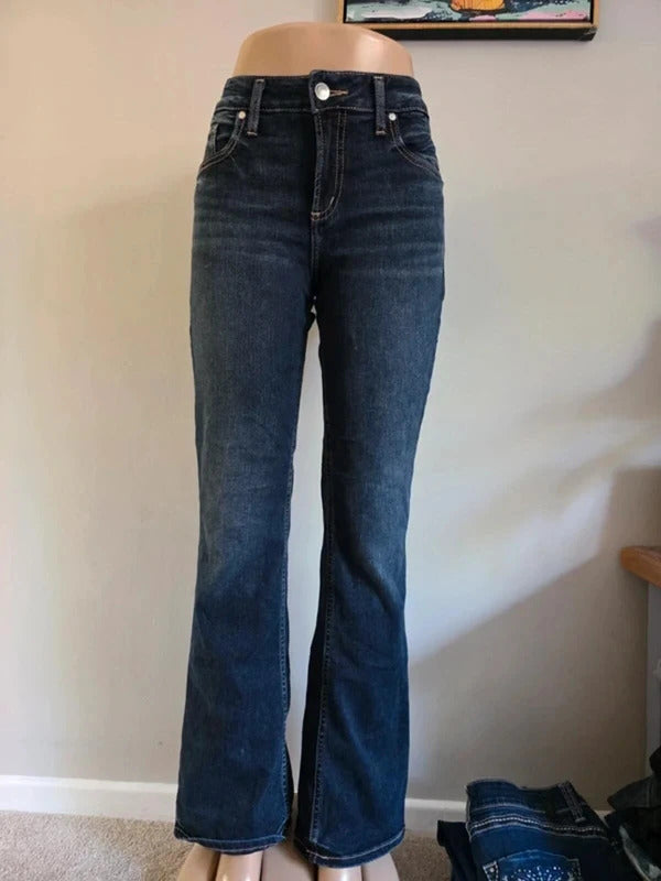 Silver Jeans Mid Rise Bootcut Jeans UK Size 12 Tall