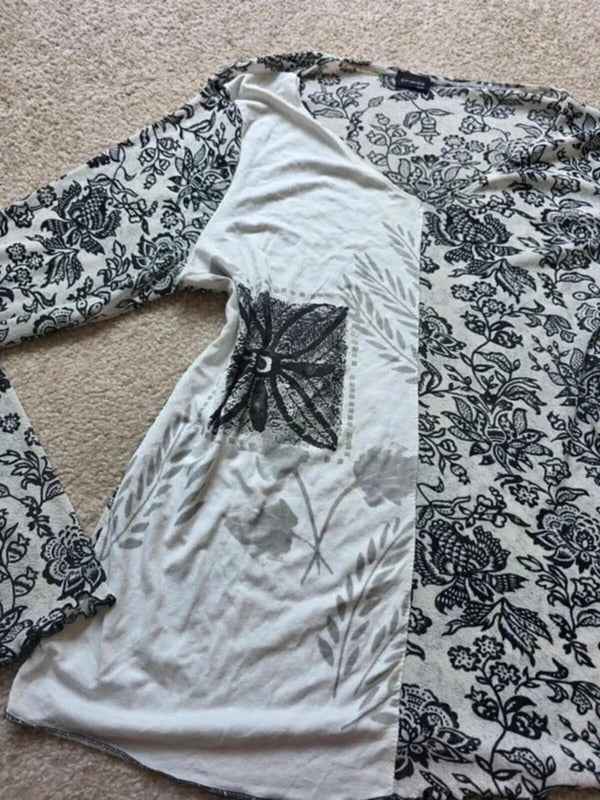 Vintage Y2K Opinion Printed Long Sleeve Blouse UK Size 14/16
