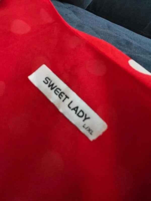 Sweet Lady Vintage Y2K Polka Dot Chiffon Cami Top UK Size 12/14