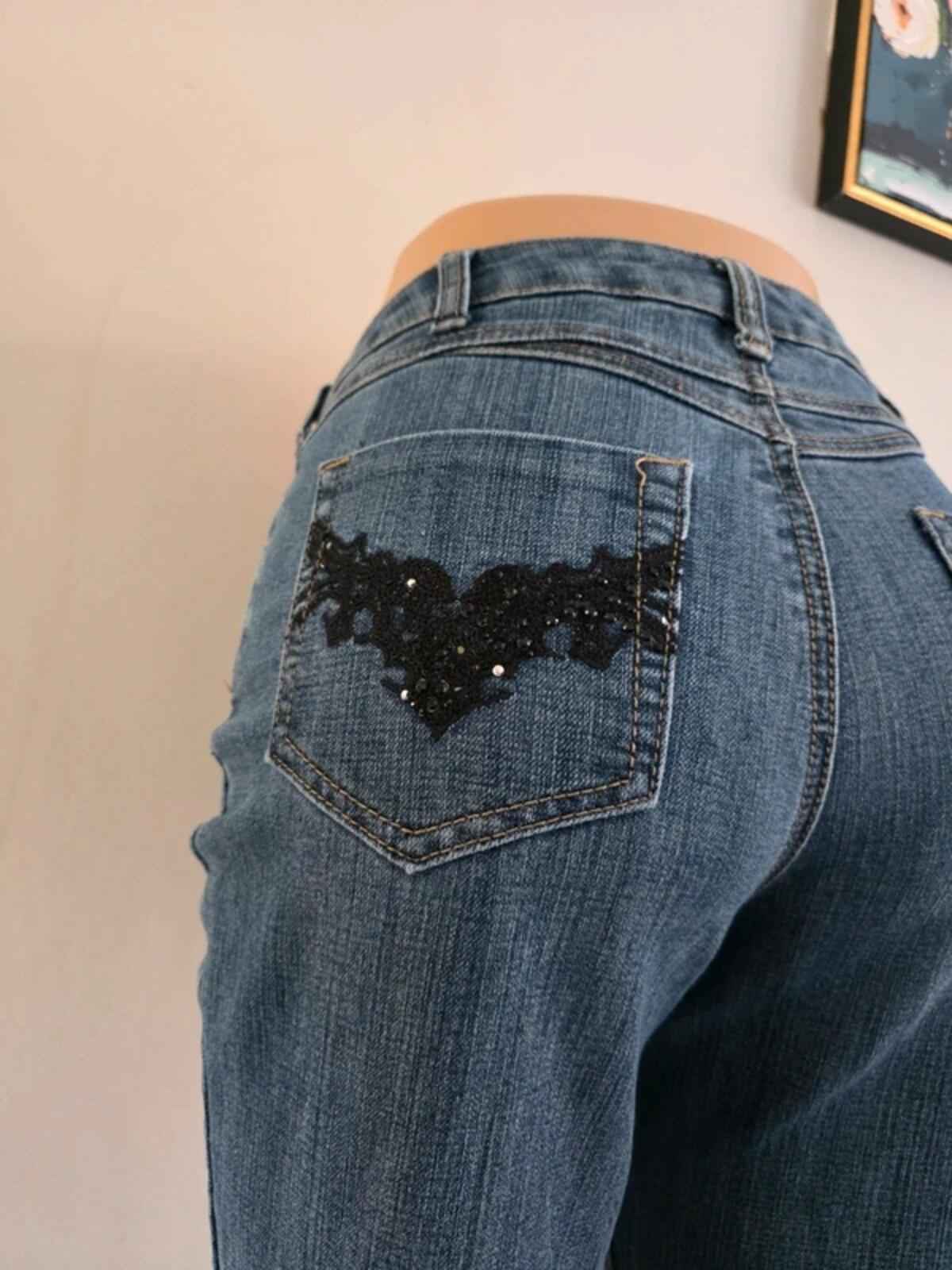 Dressbarn Petite Mid Rise Bootcut Jeans UK Size 12