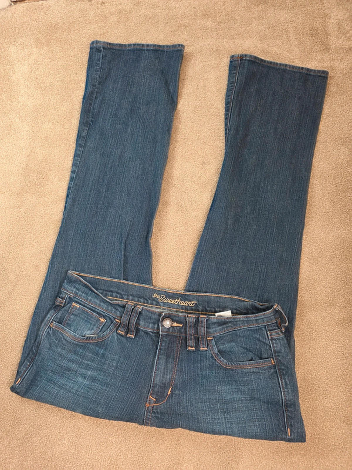 Vintage Y2K Old Navy Sweetheart Bootcut Mid Rise Jeans UK Size 12